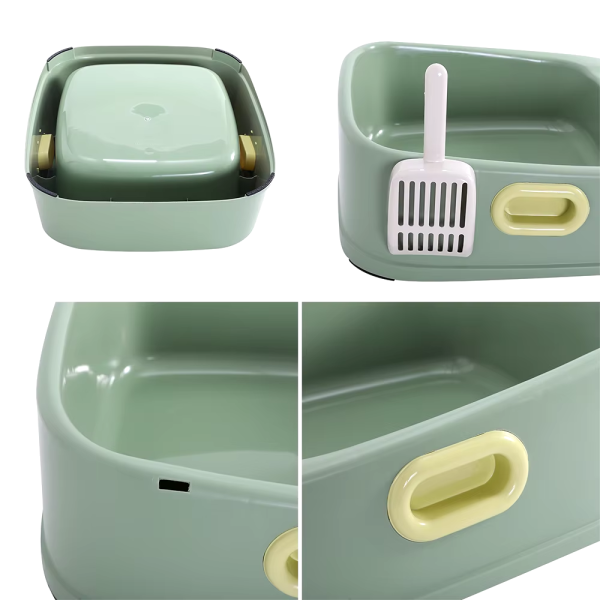 Arenera semiabierta deluxe para Gatos - Incluye pala - Image 3