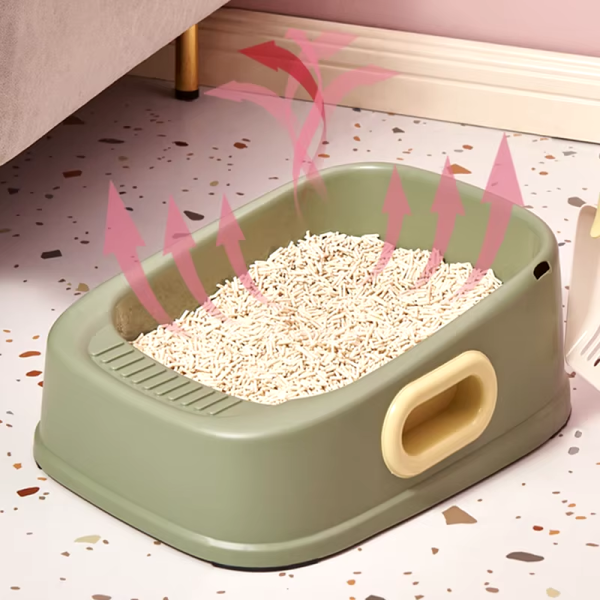 Arenera semiabierta deluxe para Gatos - Incluye pala - Image 4