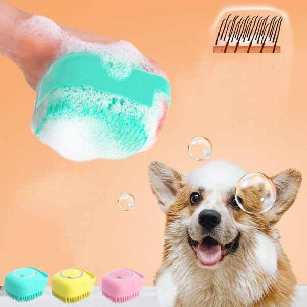 Dispensador de champú en silicona, cepillo para masajes de baño - Image 7