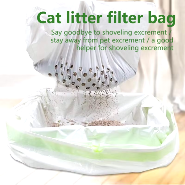 Práctica Bolsa con Filtro de Arena para Gatos