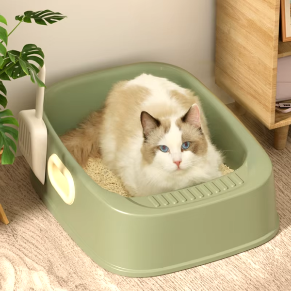 Arenera semiabierta deluxe para Gatos - Incluye pala
