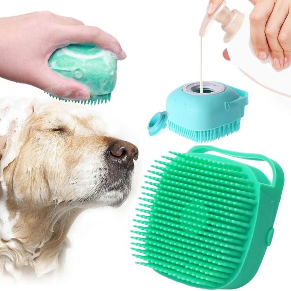 Dispensador de champú en silicona, cepillo para masajes de baño - Image 5